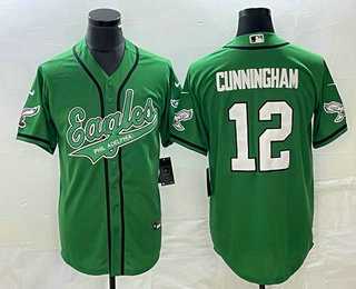 Men's Philadelphia Eagles #12 Randall Cunningham Green Cool Base Stitched Baseball Jersey,We sell and wholesale Men's Philadelphia Eagles #12 Randall Cunningham Green Cool Base Stitched Baseball Jersey on line form chian!